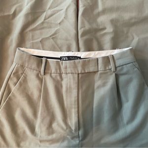 Zara Wide Leg Trouser - Light Green